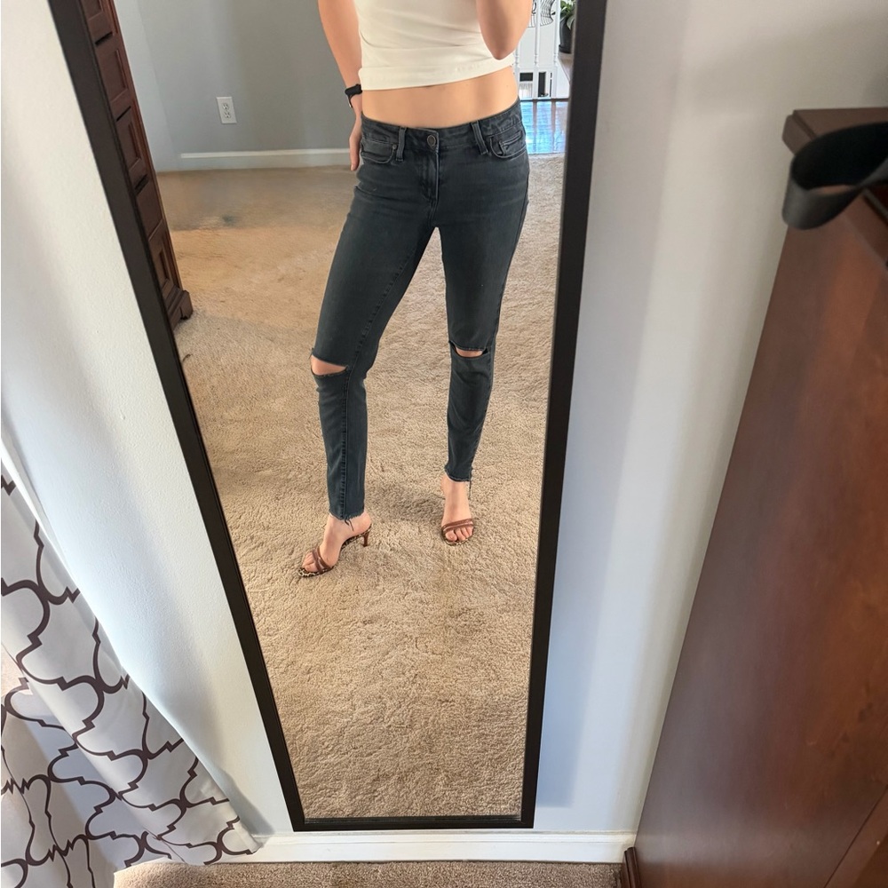 Paige low rise vintage black jeans
